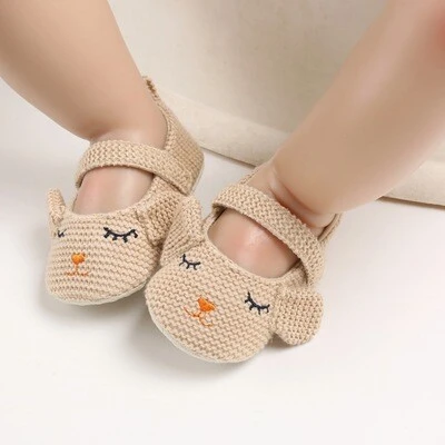 ჩვილის ყავისფერი ყურებიანი ჩუსტები-11 Shoes