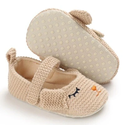 ჩვილის ყავისფერი ყურებიანი ჩუსტები-11 Shoes