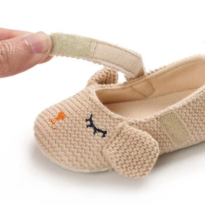 ჩვილის ყავისფერი ყურებიანი ჩუსტები-11 Shoes